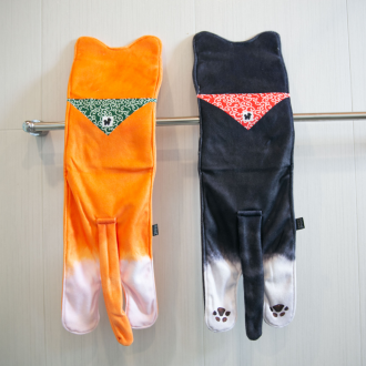 擬真柴犬擦手掛巾   