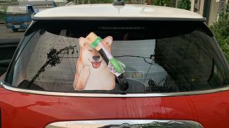 這樣柴可愛造型雨刷貼        