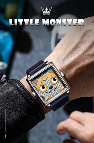 OLEVS柴犬方形石英錶    