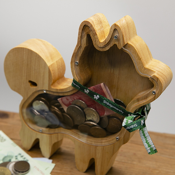 [品牌活動]叮噹柴木質存錢筒 柴犬迷居家裝飾必備 精裝送禮