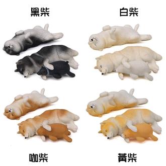 療癒系柴犬躺躺冰箱貼 柴犬磁鐵      