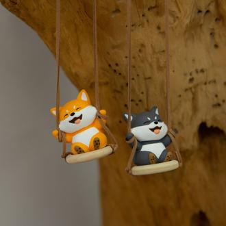 柴犬大學 鞦韆柴柴擴香石組 香氛擴香石 車內香氛 室內香氛(柴犬大學原創商品)