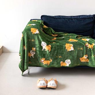 柴犬法蘭絨空調毯     