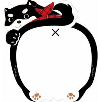 日本進口 柴犬造型磁鐵備忘錄附筆   