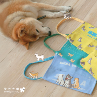 柴犬大學 柴犬三重奏面紙套 面紙盒 面紙收納 車用面紙套 柴犬周邊(柴犬大學原創商品)