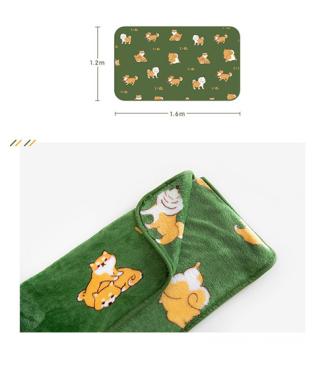 柴犬法蘭絨空調毯     