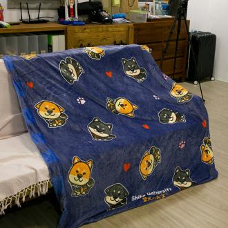 柴犬大學X極楽設計工作室 紋身柴柴雙面毛毯        
