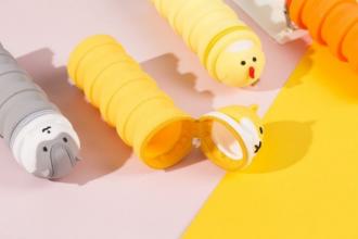 柴犬伸縮矽膠筆袋  