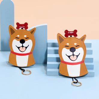 笑瞇瞇柴犬鑰匙收納包    