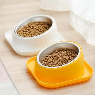 多功能寵物斜口碗架    