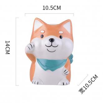 柴犬餐具桶 筆筒 小盆栽     