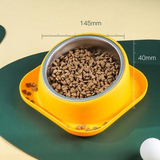 多功能寵物斜口碗架    