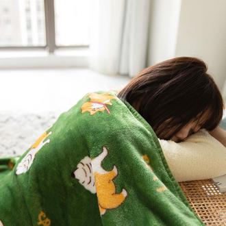 柴犬法蘭絨空調毯     