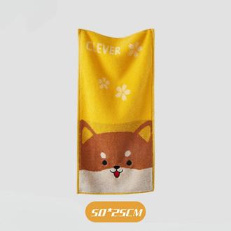 柴犬大學 潔麗雅柴犬花花純棉毛巾 50x25cm  
