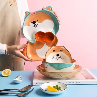 柴犬陶瓷分隔盤      