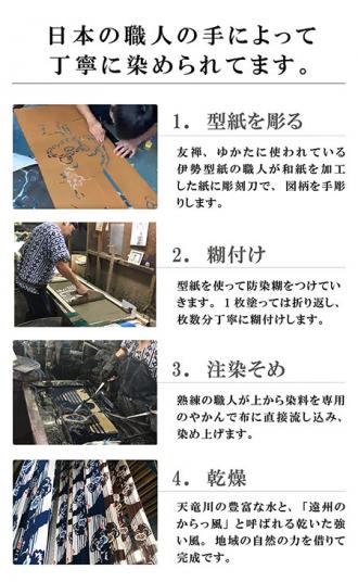 日本職人手作百年染坊柴犬手巾    